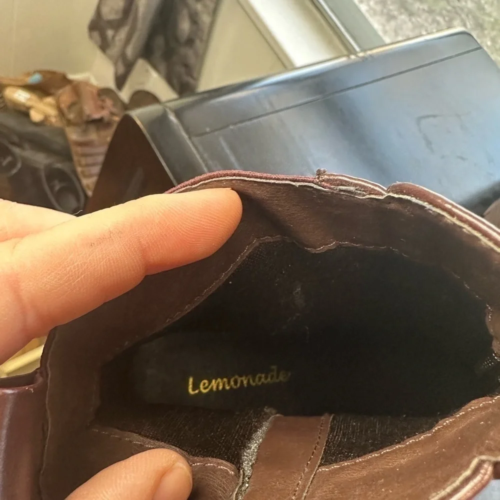 Lemonade Atlas Chucky Heel Side Zip Women’s Platforms Size 9